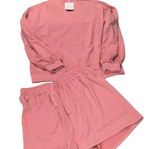 Fantaslook Pink Athletic Shorts with Sweatshirt NWT